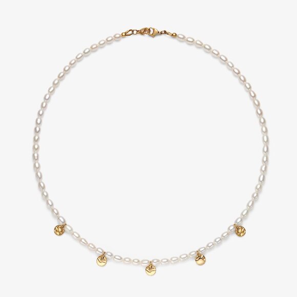 Camila Fresh Water Pearl Necklace With Charms - Picture 1 of 1